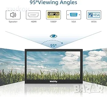 Wstirhy 13,3-инчов bnc монитор 1366x768, снимка 2 - Монитори - 49872840