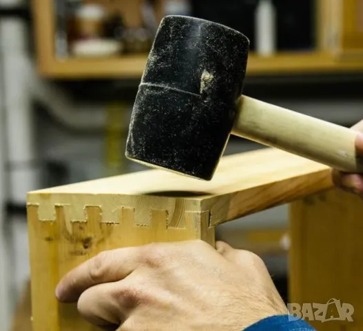 Нов UNITOOL Професионален Американски Гумен ЧУК 1,100 кг с дървена дръжкa 370 мм БАРТЕР, снимка 6 - Други инструменти - 50069046