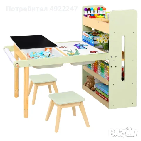 Детска Активна Маса 3в 1 с две столчета 