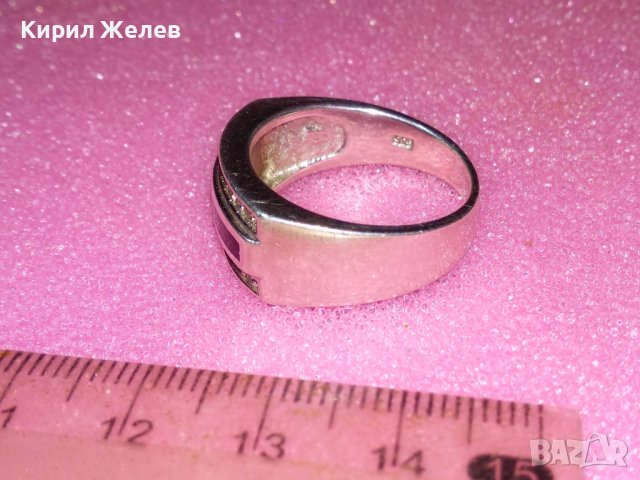 ПРЕКРАСЕН СКЪПОЦЕНЕН СРЕБЪРЕН ПРЪСТЕН РОДИРАНО СРЕБРО 925 с ЧЕРЕН ОНИКС и ИСКРЯЩИ ЦИРКОНИ 43361, снимка 10 - Пръстени - 44392509