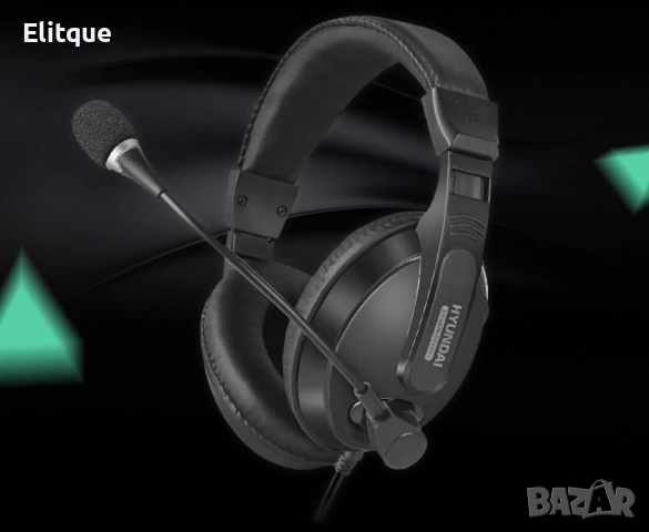 Компютърни слушалки с микрофон подходящи за игри Hyundai HY-6886 - EP10, снимка 2 - Други стоки за дома - 52819297