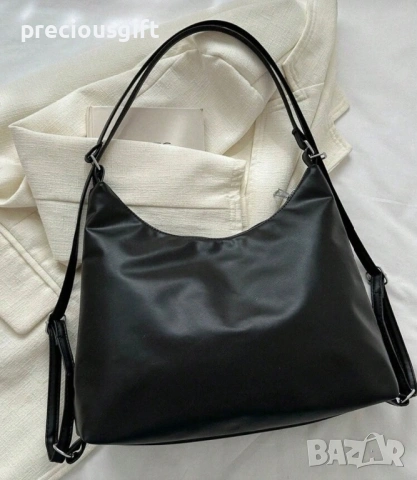 Дамска черна чанта/раница с пеперуди, снимка 3 - Чанти - 53289827