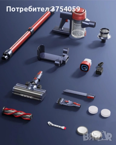 Безжична прахосмукачка Cordless Vacum Cleaner Buture VC50 Red, снимка 2 - Прахосмукачки - 53175217