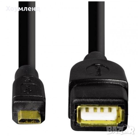  Преходник за свързване на флашка към телефон - HAMA USB 2.0 OTG към micro USB , снимка 3 - USB кабели - 30919356