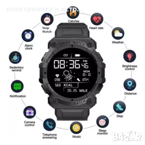 Смарт часовник - Спортен дизайн 1,44" дисплей и много функции , снимка 2 - Смарт часовници - 53163148