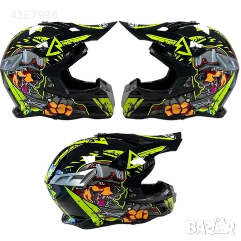 Мотокрос каска 188, S, M, L и XL, 3 цвята, снимка 7 - Аксесоари и консумативи - 50537186