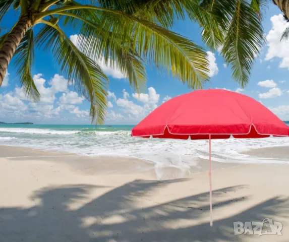 Функционален чадър за градина и плаж – Ø2.70 м, височина 2.50 м, снимка 3 - Градинска техника - 50019608