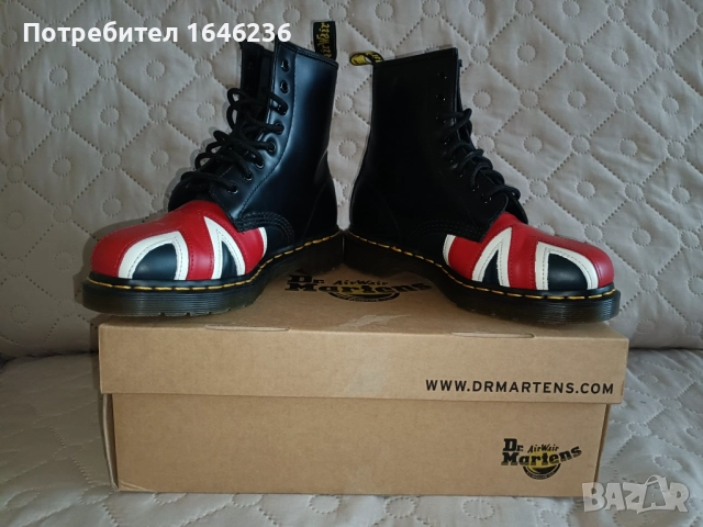 Боти Dr. Martens The Union Jack 8 eye boot, снимка 8 - Дамски боти - 51878507