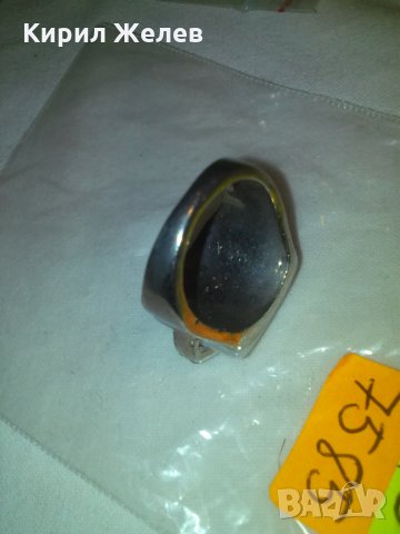 ПОСРЕБРЕН АРТ ДАМСКИ ПРЪСТЕН СЕДЕФ и ЦИРКОН 7585, снимка 4 - Пръстени - 29556499