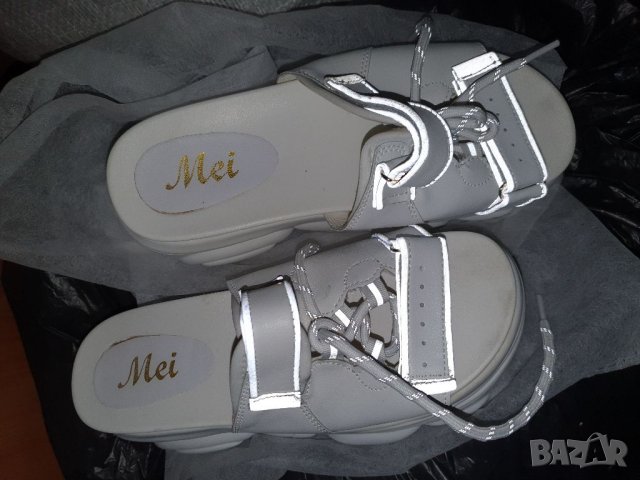 Чехли /сандали в бяло N38, снимка 5 - Чехли - 40529806