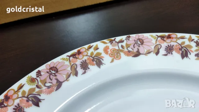 стар български порцелан плато кръгло , снимка 5 - Антикварни и старинни предмети - 48870839