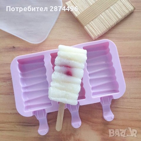 3795 Силиконов молд-сладолед на клечка, снимка 4 - Форми - 39009291
