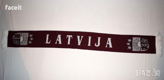 Latvia - Страхотен фенски шал / Национален отбор / Латвия / Футболен