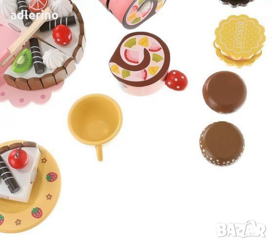 Детска игра Кутия със сладости, игра със сладкиши, игра кондитор, дървена, много сладкиши, снимка 3 - Играчки за стая - 34165127