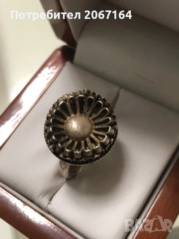 Възрожденски сребърен пръстен, снимка 2 - Пръстени - 50586654