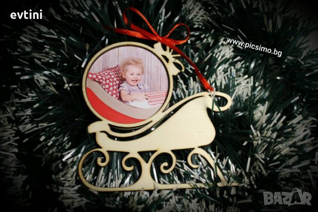 Коледна украса за елха с Ваша снимка, снимка 5 - Декорация за дома - 30925850