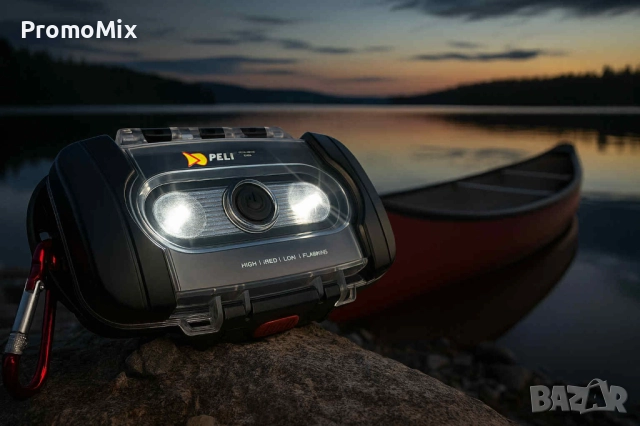 Плаващ кейс с вграден фенер  Pelican 9000 Light Case black Led Преносим кейс с фенер водоустойчив