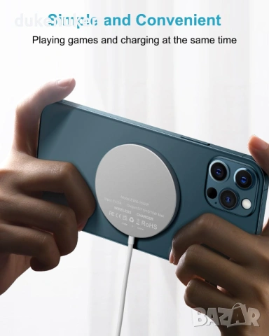 15W безжично MagSafe зарядно за iPhone и AirPods, снимка 4 - Друга електроника - 53030550