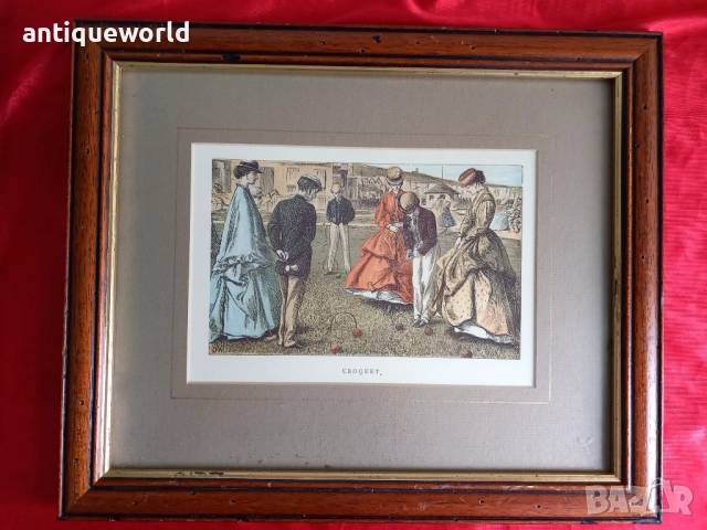 Стара Английска Картина "КРИКЕТ"