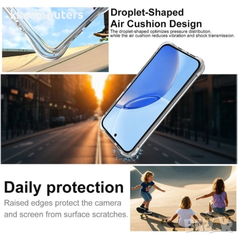 IMAK Прозрачен Калъф за Realme 16 Pro 5G - TPU, Airbag, Отвор за ремък, Прозрачен, снимка 5 - Калъфи, кейсове - 54181352