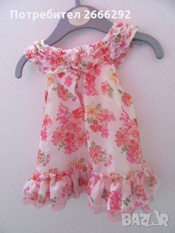 Нежна бебешка рокля Nannette baby с клинче, снимка 2 - Бебешки рокли - 29777843