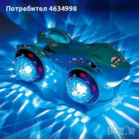 Детска музикална кола - акула със светещи гуми, снимка 4 - Музикални играчки - 52204920