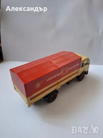 Камионче метално NZG Mercedes Benz 1632S 1932S No. 146  мащаб 1:50 Hinderer Spedition, снимка 3 - Колекции - 49587789