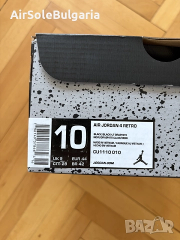 Nike Air Jordan 4s Retro Black Cat Sizes 41,42,43,44,45eu With Free Crease Protectors , снимка 17 - Маратонки - 56226259