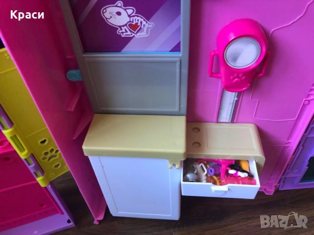 Сгъваема Ветеринарна клиника Барби, снимка 10 - Кукли - 30766454