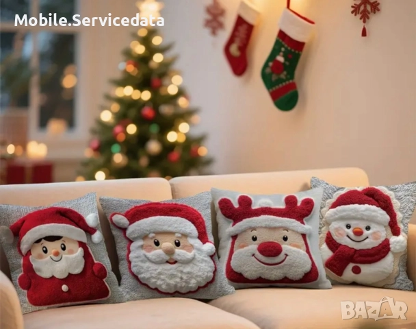45 см. на 45 см Коледни калъфки за възглавнички, снимка 3 - Други стоки за дома - 52165234
