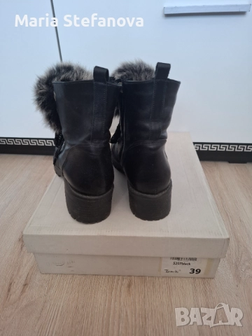 Черни боти естествена кожа Bianki, снимка 4 - Дамски боти - 52261925