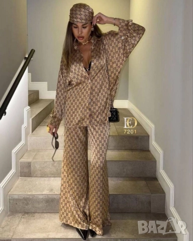 дамски комплекти шал, риза и панталон gucci , снимка 3 - Комплекти - 51824203