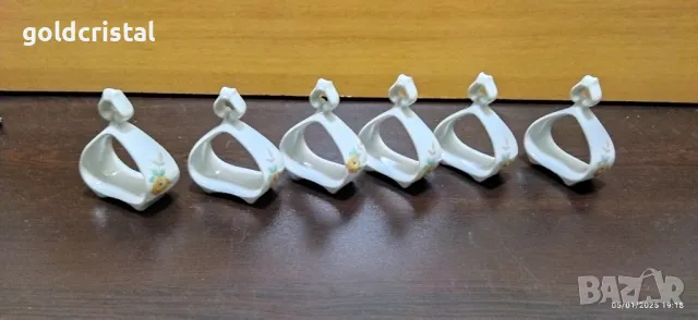 Стар български порцелан пръстени за салфетки , снимка 5 - Антикварни и старинни предмети - 48562750