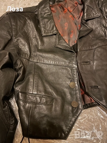 Кожено яке, късо размер М или 38, снимка 6 - Якета - 52957087