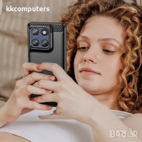 Motorola Edge 60 Fusion Удароустойчив Carbon Fiber Калъф и Протектор, снимка 9 - Калъфи, кейсове - 50078321