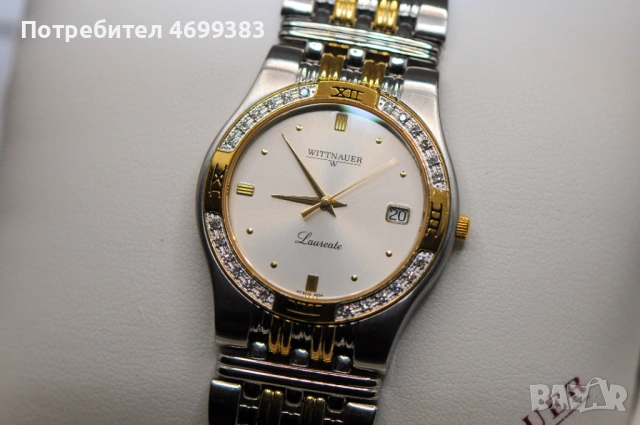 Швейцарски дамски часовник с диаманти - Wittnauer Laureate, снимка 5 - Дамски - 53031051
