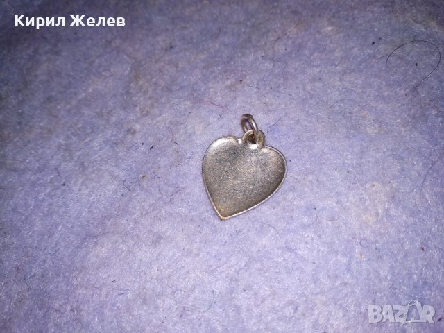 Ich hab Dich lieb! ОБИЧАМ ТЕ! Старинен СРЕБЪРЕН МЕДАЛЬОН СЪРЧИЦЕ Германия СРЕБРО Висока ПРОБА 25327, снимка 5 - Антикварни и старинни предмети - 39226342