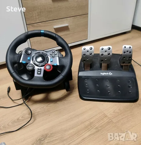 Logitech G29 - геймърски волан с педали - отличен 