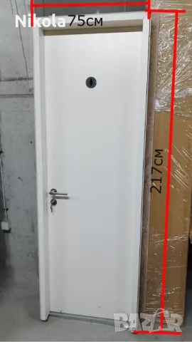 Врати интериорни високи с каси от MDF Бели използвани, снимка 13 - Интериорни врати - 49008553