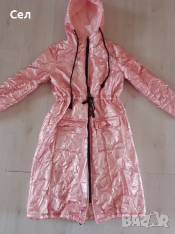 Розово дълго яке Л-ХЛ