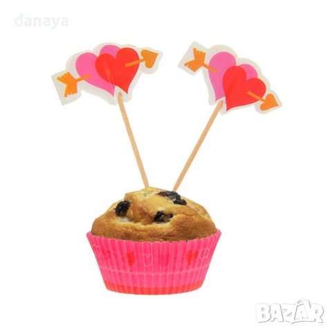 4237 Комплект хартиени форми за мъфини с парти топери, снимка 2 - Форми - 42887230