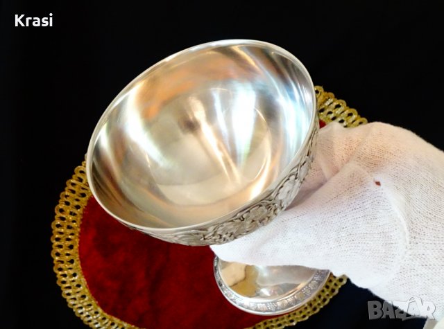 Посребрен сервиз чаши за вино,шампанско 2 бр. , снимка 5 - Антикварни и старинни предмети - 38273053