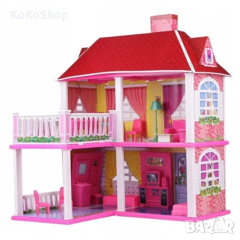 Къща за кукли с обзавеждане-83х25х70 см./къща с кукла, снимка 8 - Кукли - 52366899