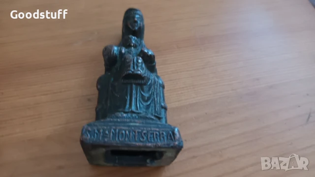 Фигурка,Богородица,медна, надписи,винтидж,