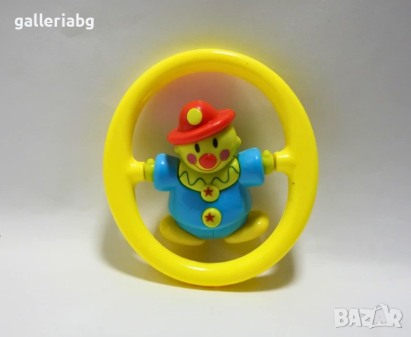 Бебешка дрънкалка Клоун – цветна, лека, 3+ месеца, снимка 2 - Дрънкалки и чесалки - 52281916