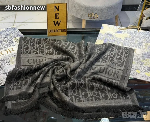 Christian Dior шал ✨ кашмир и коприна, снимка 5 - Шалове - 56336720