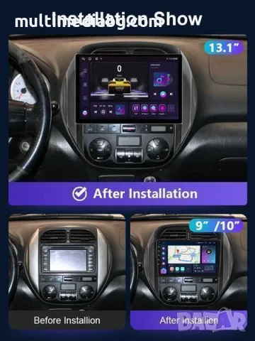 Toyota RAV 4 2003г-2005 Мултимедия Навигация Android, снимка 3 - Аксесоари и консумативи - 49846651