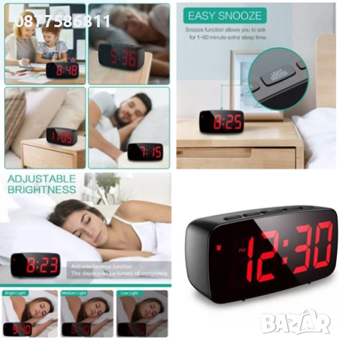 НОВ СВЕТЕЩ ЧАСОВНИЦИК.ПОСТОЯННО СВЕТЕЩИ LED ЧАСОВНИЦИ НА ТОК ТЕРМОМЕТЪР БУДИЛНИК SVETESHT CHASOVNIK+, снимка 5 - Други - 51633894