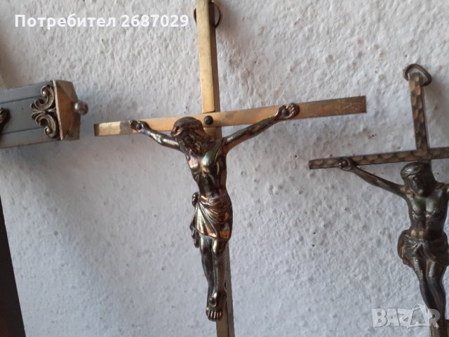 Св. Св. Кирил и Методий икона и КРЪСТОВЕ различни:  Стар кръст, религия, разпятие, снимка 9 - Антикварни и старинни предмети - 34872334