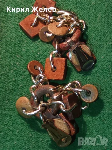 ШАРМАНТНИ ХЕНД МЕЙТ ЕТНО АРТ КЛИПС ОБЕЦИ от КЪСЧЕТА КОКОСОВ ОРЕХ и ЗЛАТИСТИ ВЕРИЖКИ 38875, снимка 11 - Обеци - 47297690